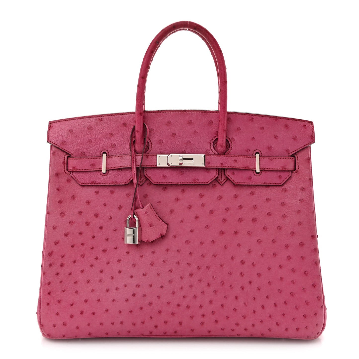 Ostrich Birkin 35 Fuchsia