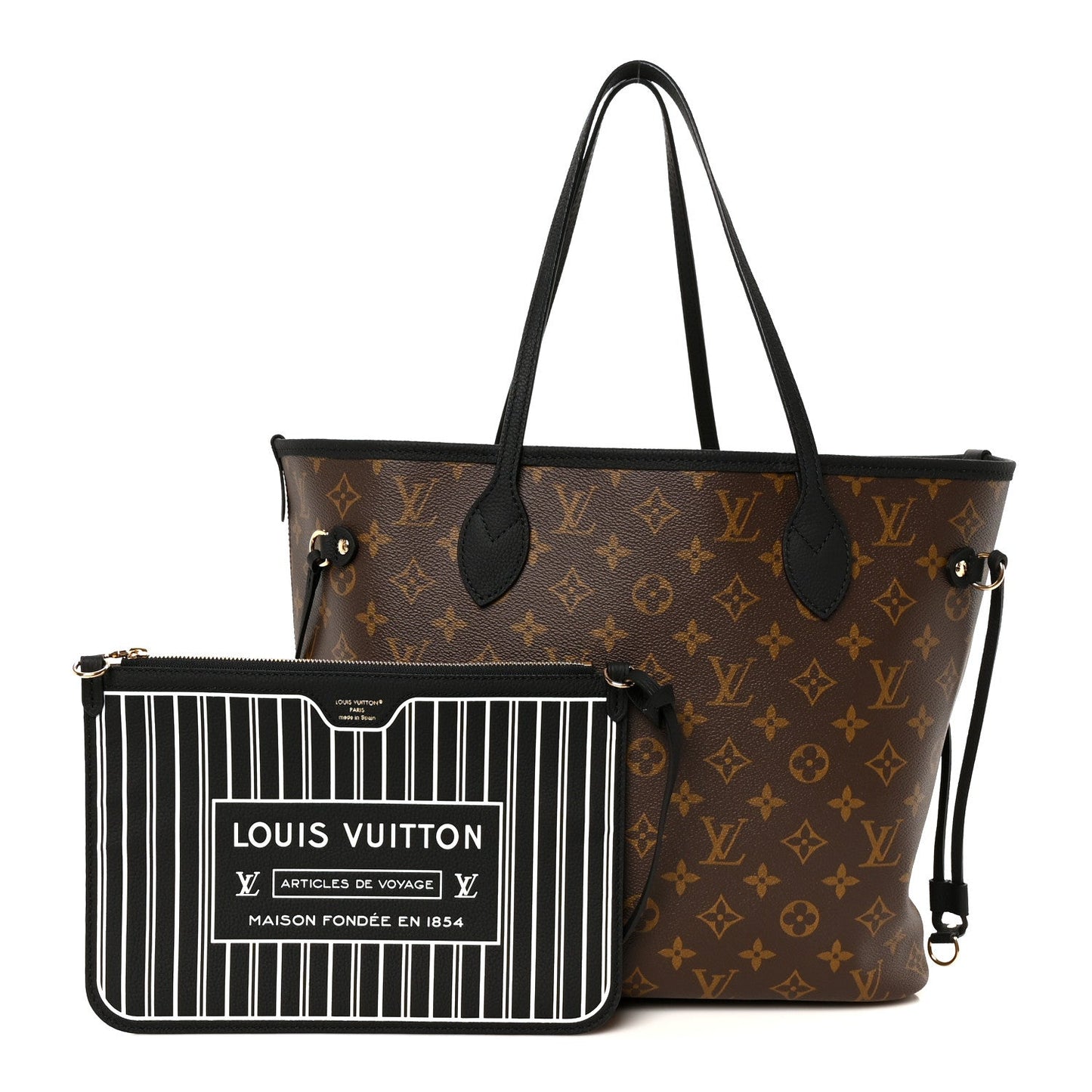 Monogram Calfskin Neo Neverfull Inside Out MM Black