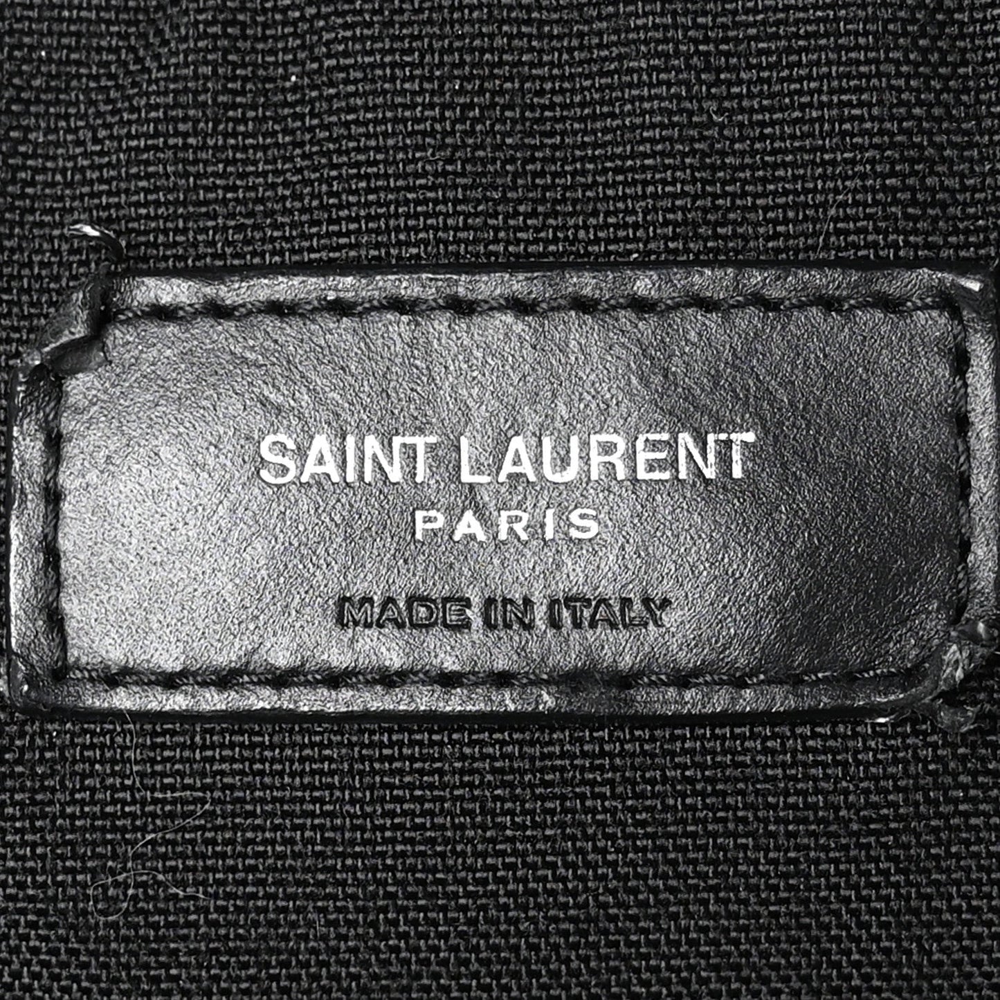 Canvas Signature Embroidered City Backpack Black