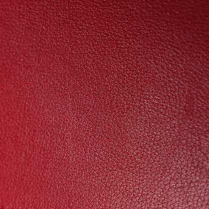 Patent Calfskin Quilted Small Plexiglass Boy Flap Red