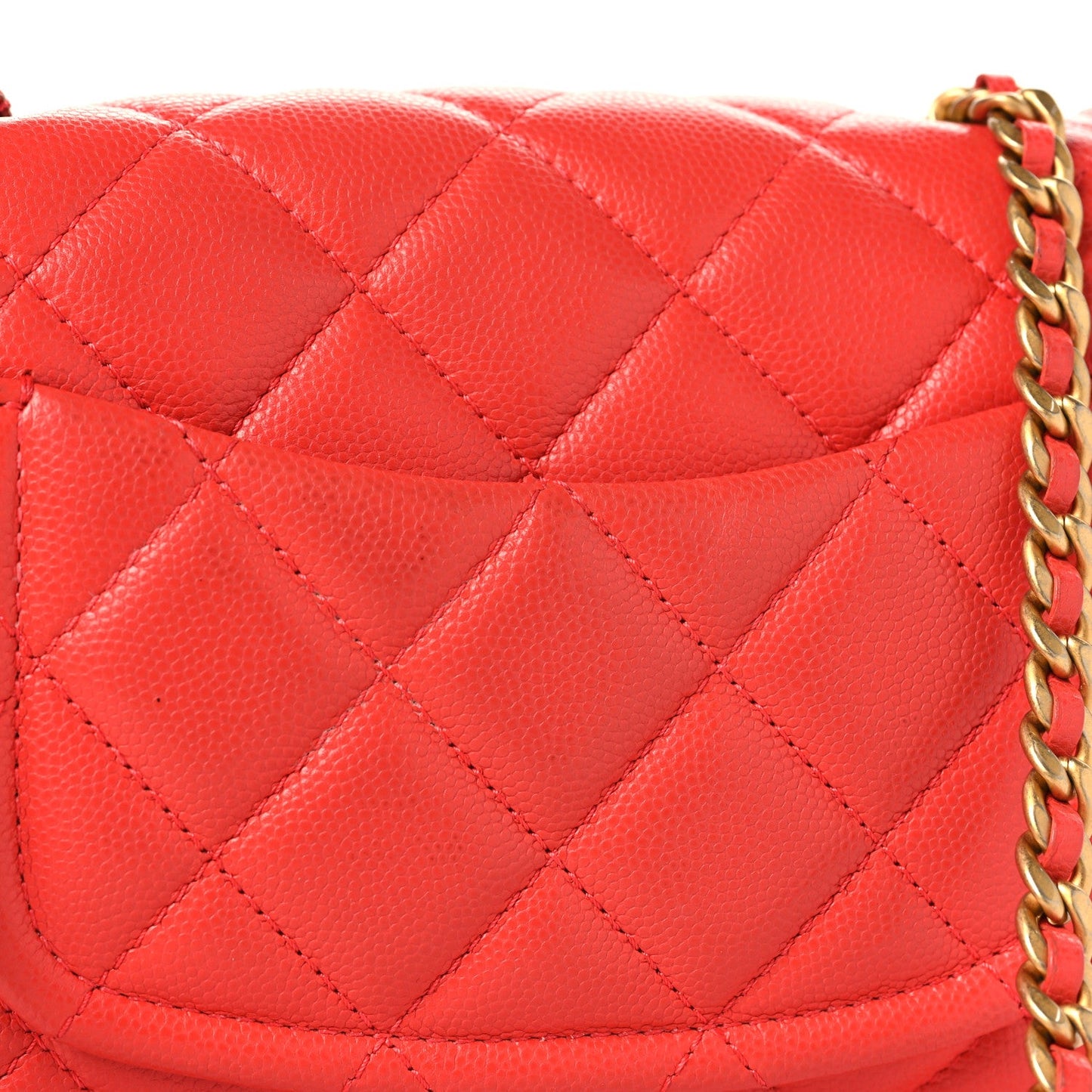 Caviar Quilted Mini Sweet Classic Flap Red