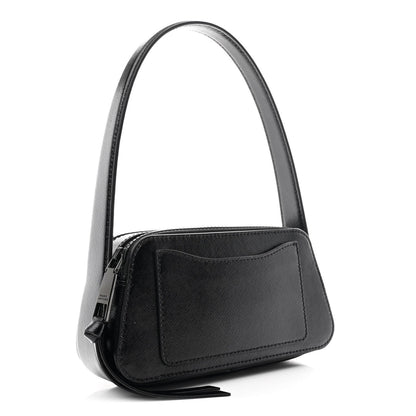 Saffiano Slingshot Shoulder Bag Black