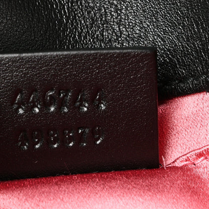 Velvet Matelasse Mini GG Marmont Shoulder Bag Black