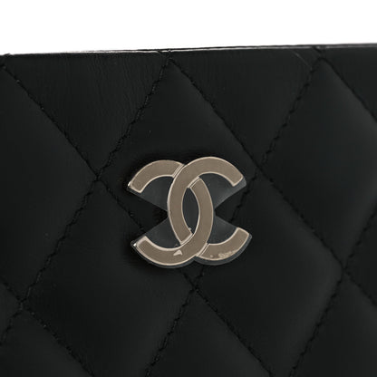 Lambskin Quilted Uniform Crossbody Bag Black