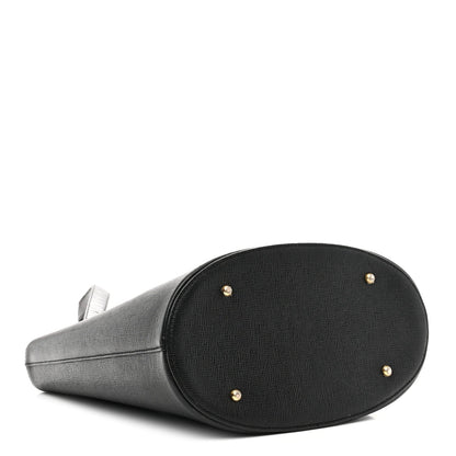 Saffiano Studded Mini Tote Bag Black