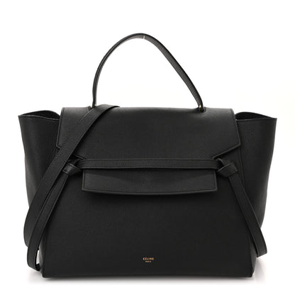 Grained Calfskin Mini Belt Bag Black