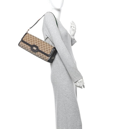GG Monogram Medium Luce Shoulder Bag Beige Ebony