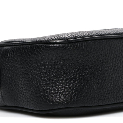 Pebbled Calfskin Mini Soho Disco Bag Black