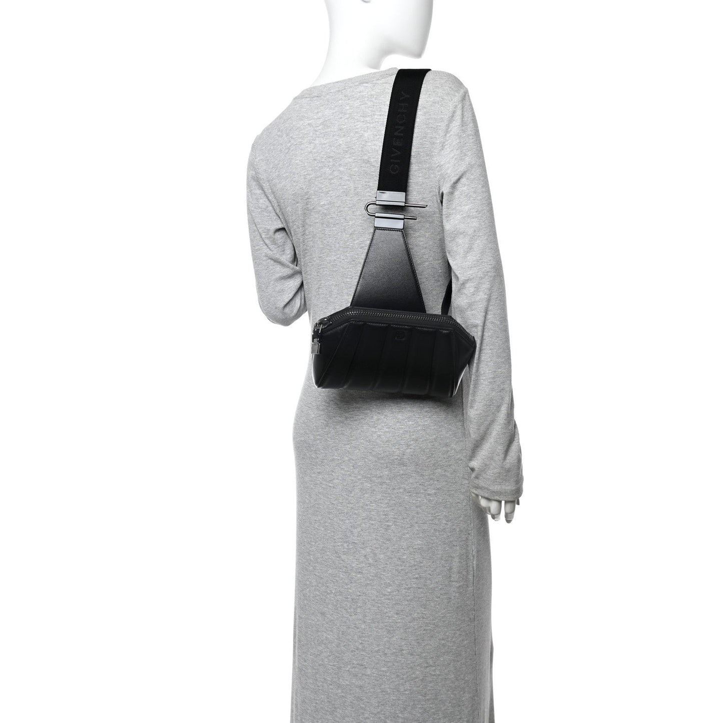 Lambskin Antigona U Padded Crossbody Bag Black