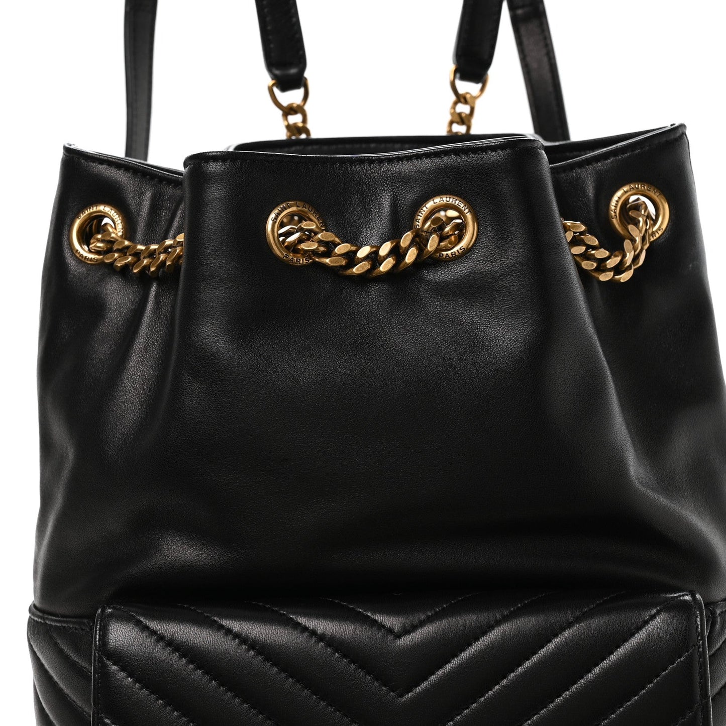 Lambskin Matelasse Monogram Joe Backpack Black