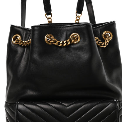 Lambskin Matelasse Monogram Joe Backpack Black
