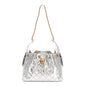 Metallic Crumpled Calfskin Quilted Small Chanel 25 Handbag Silvery