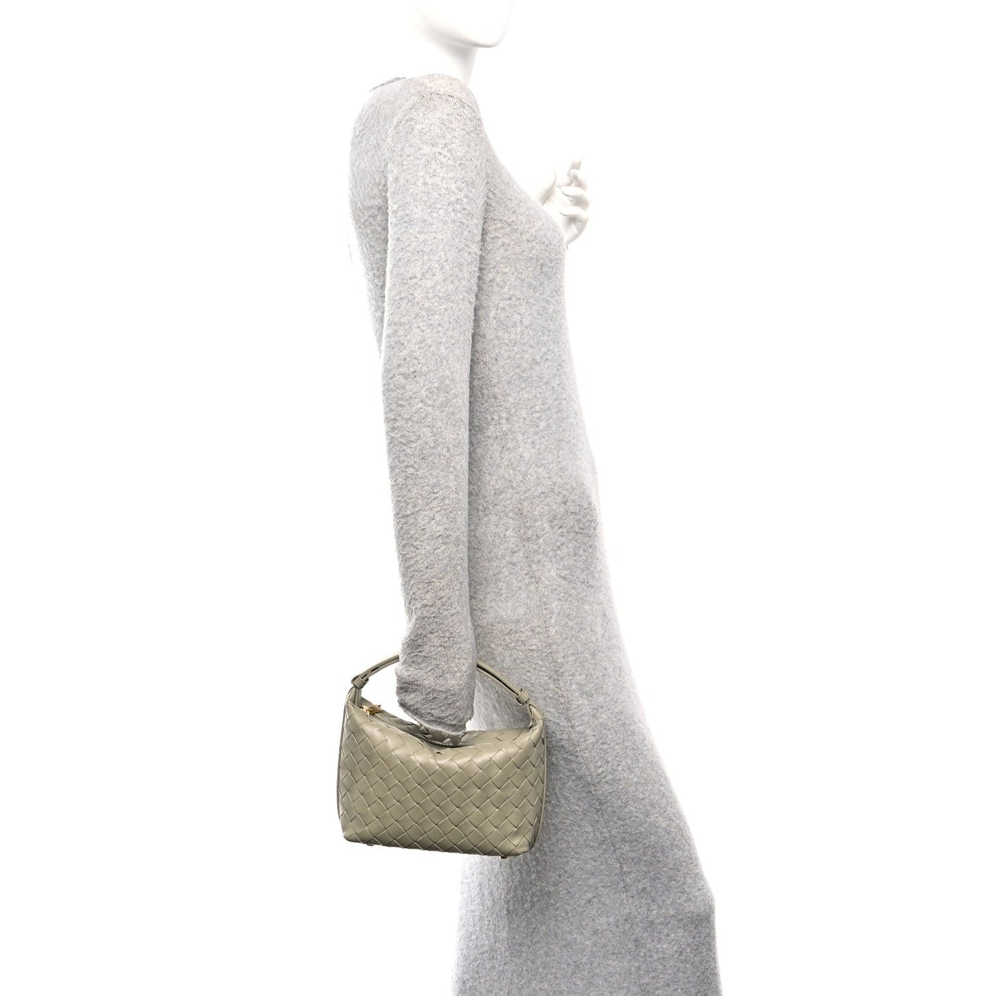 Calfskin Nappa Intrecciato Mini Wallace Travertine