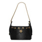 Washed Denim Quilted Mini Chanel 25 Handbag Black