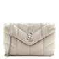 Lambskin Quilted Toy Loulou Puffer Monogram Chain Satchel Crema Soft