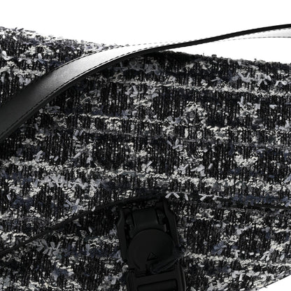 Tweed Saddle Bag Black Silver