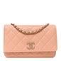 Caviar Quilted Perforated Metal CC Wallet On Chain WOC Beige