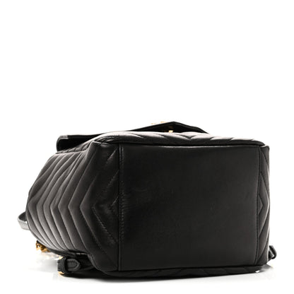 Lambskin Matelasse Monogram Joe Backpack Black