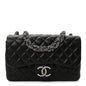 Lambskin Quilted Medium Westminster Pearl Flap Black