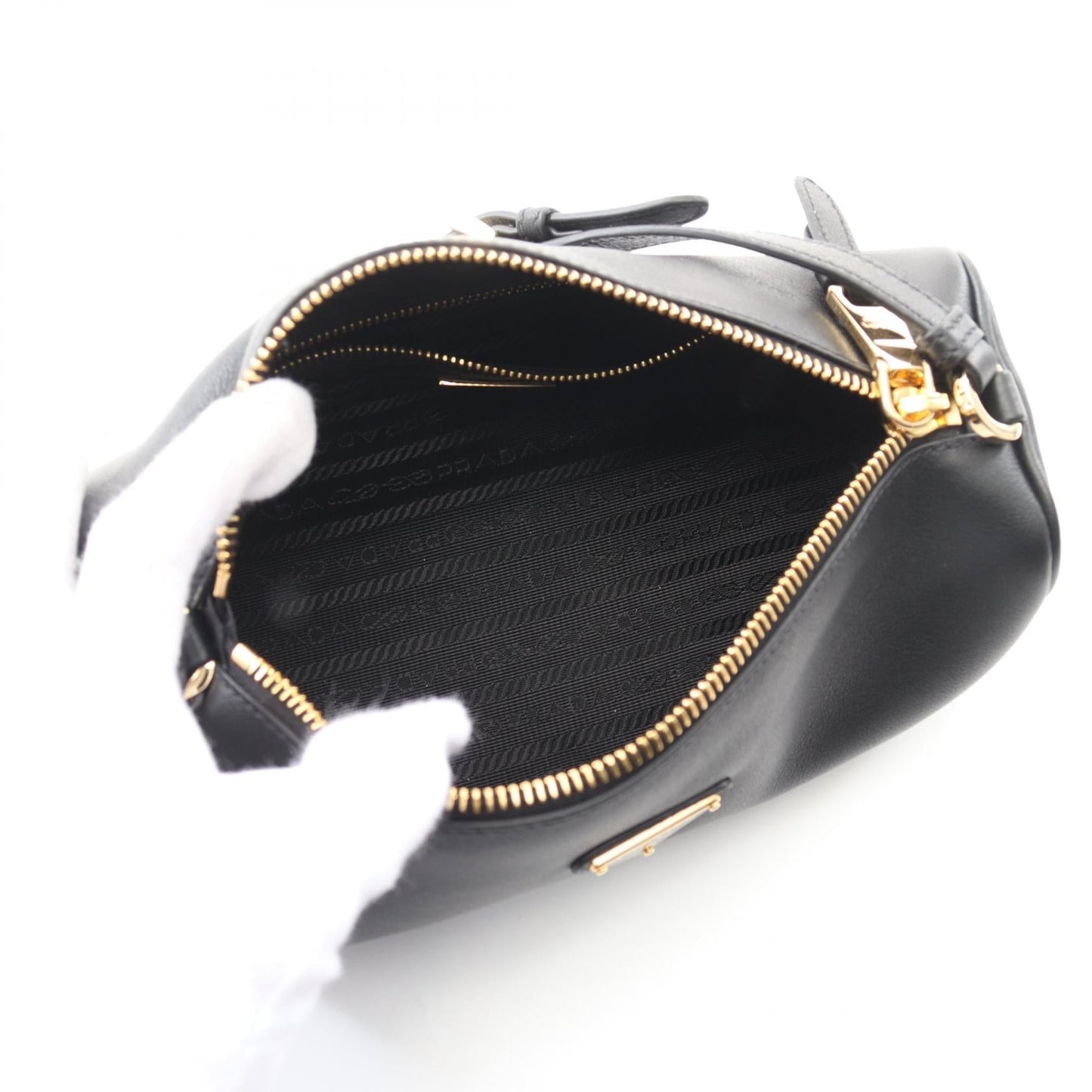 Prada SACCA Leather Shoulder Bag
