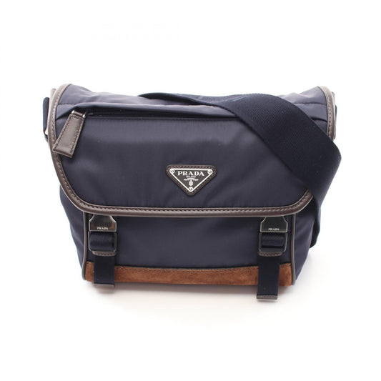 Prada TESSUTO + CAMOSCIO Nylon Leather Suede Shoulder Bag