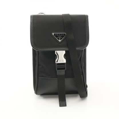 Prada TESSUTO+SAFFIANO Nylon+Saffiano Leather Shoulder Bag