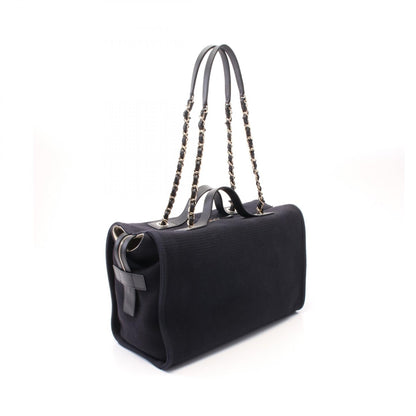 Chanel Deauville Canvas Leather Shoulder Bag