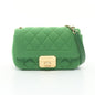 Chanel Matelasse Leather Cotton Jersey Shoulder Bag
