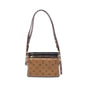 Louis Vuitton Pochette LV 3 Monogram Reverse Coated Canvas Lamb Leather Shoulder Bag