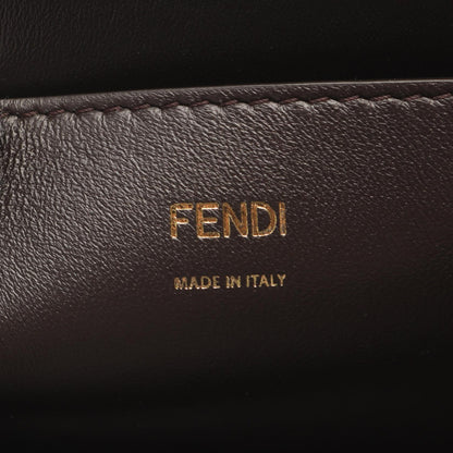 Fendi Calligraphy Leather Shoulder Bag