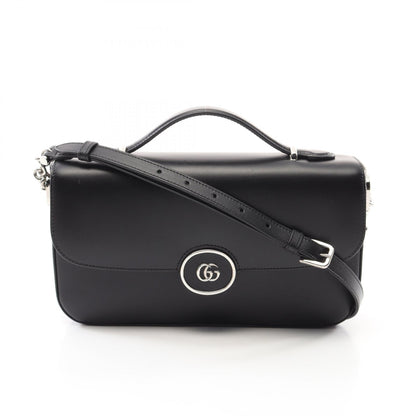 Gucci Double G Leather Shoulder Bag