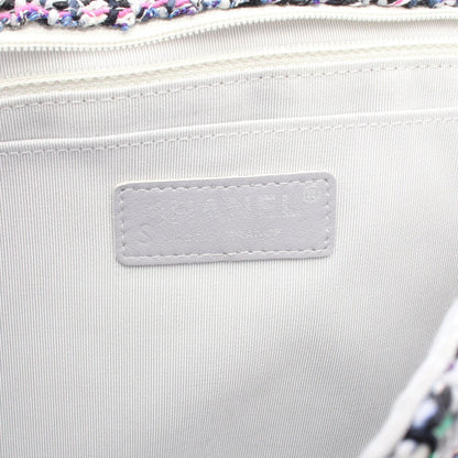Chanel Camellia Fabric Leather Shoulder Bag