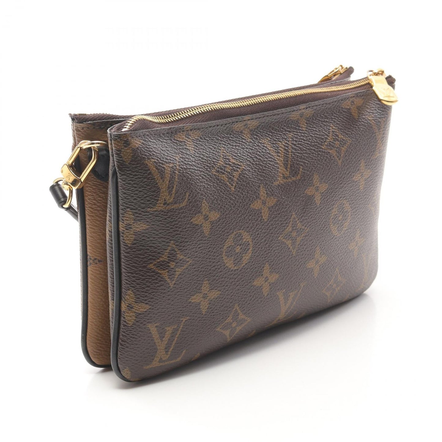 Louis Vuitton Pochette Double Zip Monogram 2way Shoulder Bag