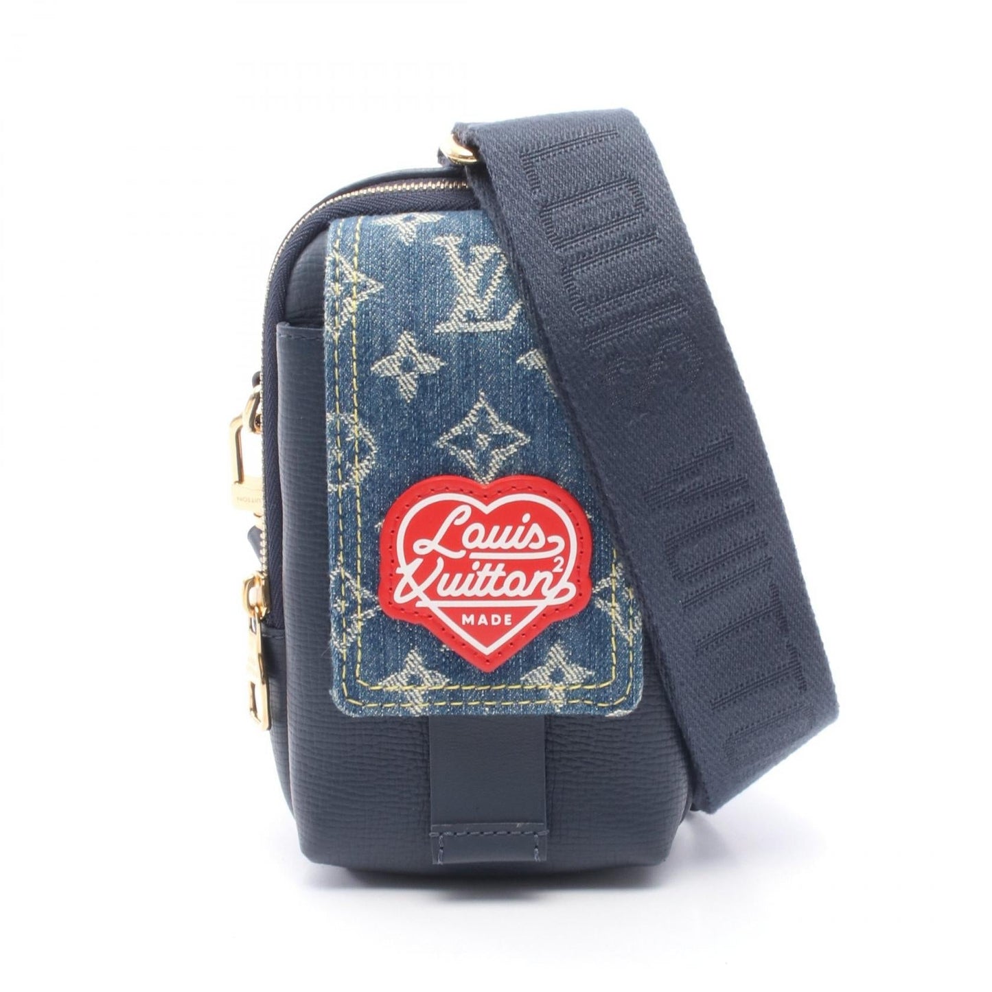 Louis Vuitton Double Phone Pouch Monogram Denim Shoulder Bag