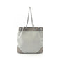 Chanel Canvas Exotic Leather Shoulder Bag