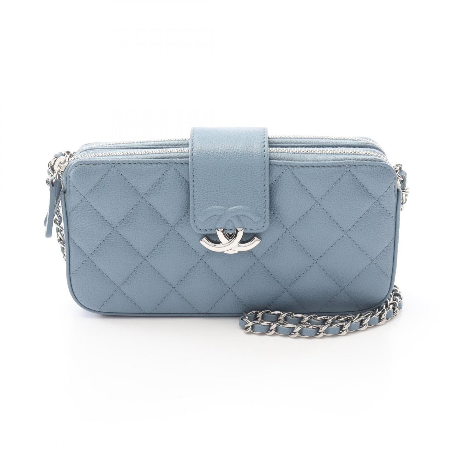 Chanel Half Coco Mark Matelassé Grained Calfskin Shoulder Bag