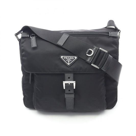 Prada VELA Nylon Saffiano Leather Shoulder Bag