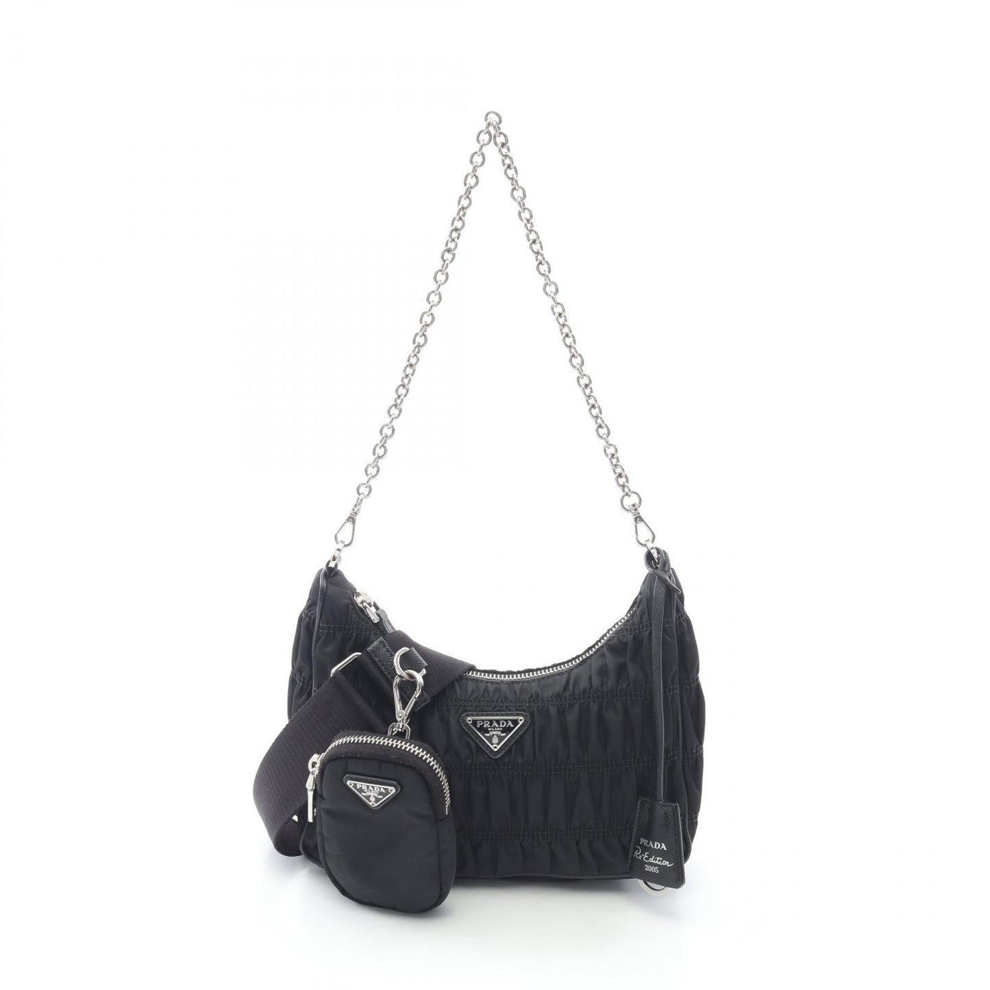 Prada Re-Edition 2006 Nylon Saffiano Leather Shoulder Bag