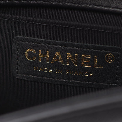 Chanel Boy Chanel Leather Fabric Shoulder Bag