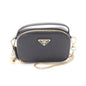 Prada Saffiano Triangle Mini Shoulder Bag Saffiano Leather Shoulder Bag