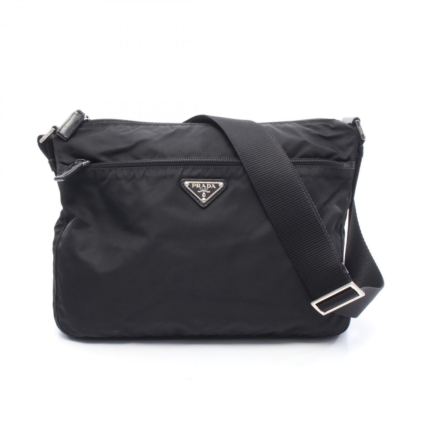 Prada Nylon Leather Shoulder Bag