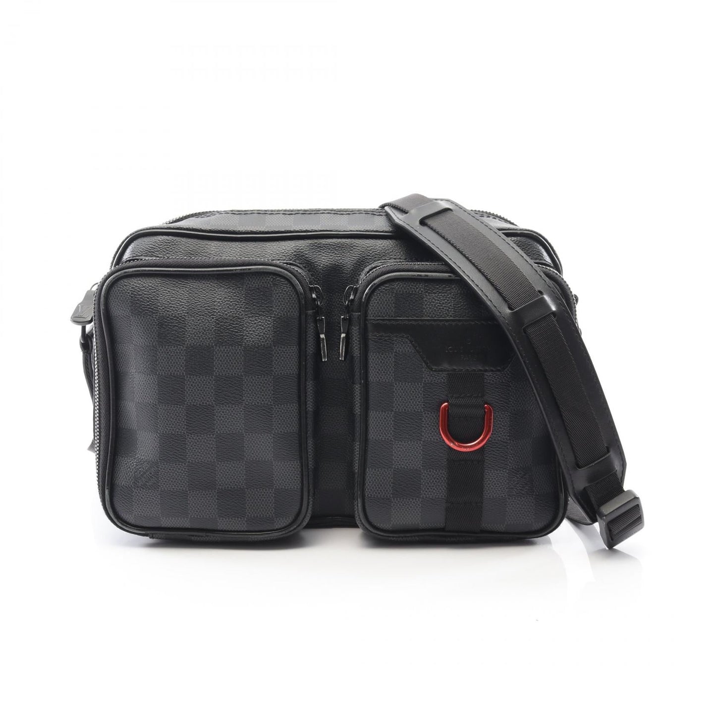 Louis Vuitton Utility Messenger Damier Graphite Coated Canvas Shoulder Bag