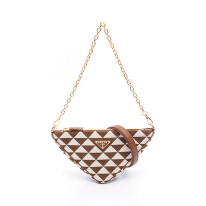 Prada 1BC543 Canvas Leather 2way Shoulder Bag
