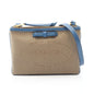 Prada LOGO JACQUARD Canvas Leather Shoulder Bag