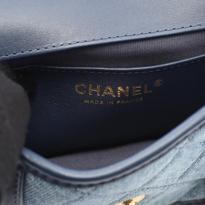 Chanel Mini Matelassé Denim Leather Shoulder Bag