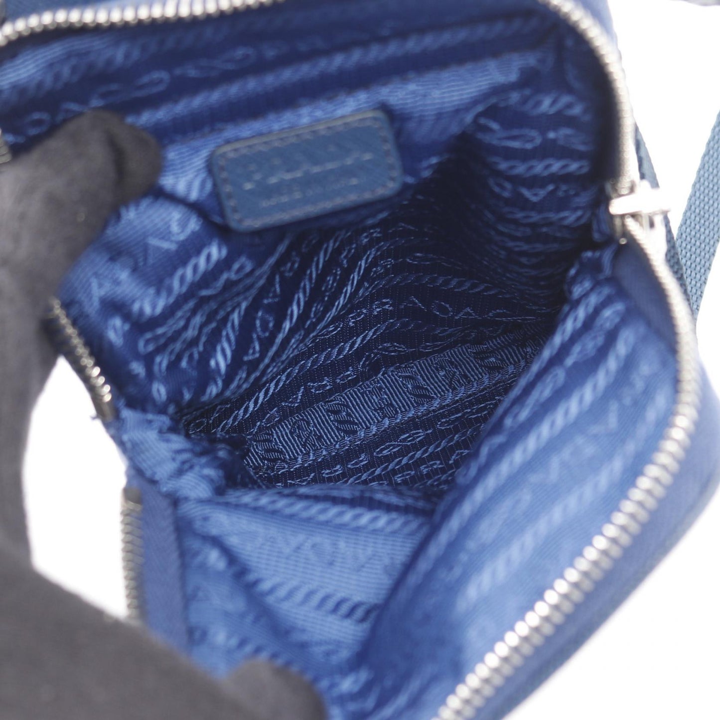 Prada TESSUTO Nylon Saffiano Leather Shoulder Bag