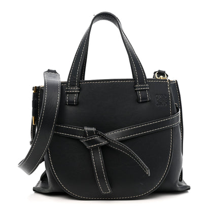 Calfskin Small Gate Tote Midnight Blue
