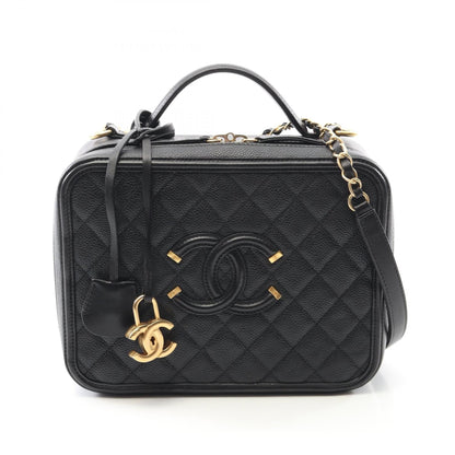 Chanel CC Filigree Matelassé Calf Shoulder Bag