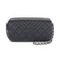 Chanel W Zip Grained Calfskin Shoulder Bag