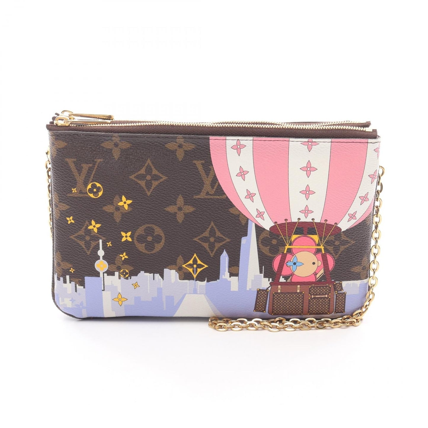 Louis Vuitton Pochette Double Zip Monogram 2way Shoulder Bag